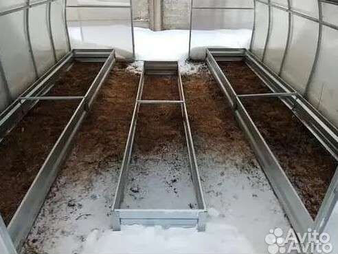 Теплица усиленная 10м грядки, рассрочка
