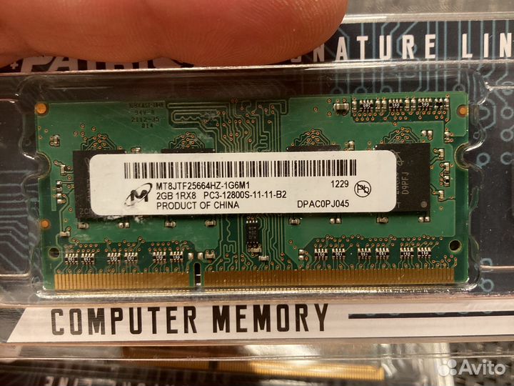 Оперативная память pc3-12800s ddr3 2gb
