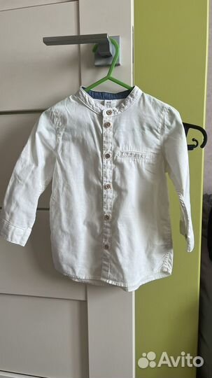 Белая рубашка для мальчика 86 h&m