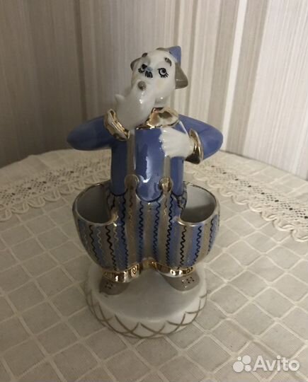 Карандашница фарфор СССР Клоун