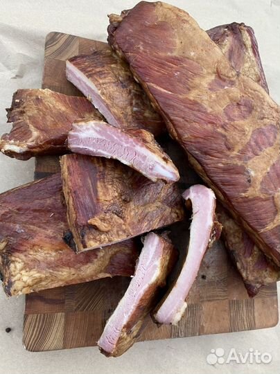 Копченая грудинка, рёбра мясные, карбонат