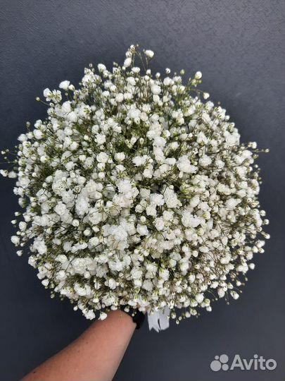 Свадебный букет из гипсофилы