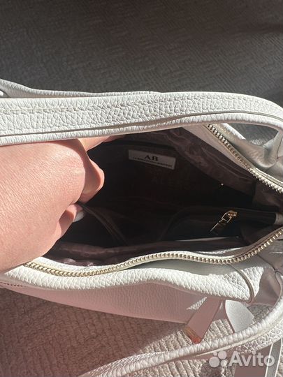 Сумка женская натуральная кожа белая