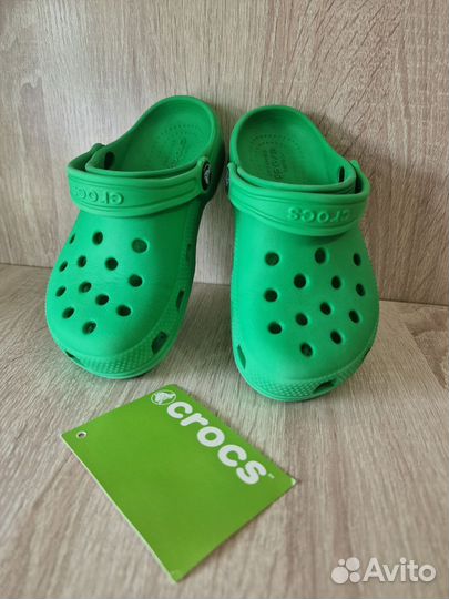 Сабо crocs c12 зелёные оригинал