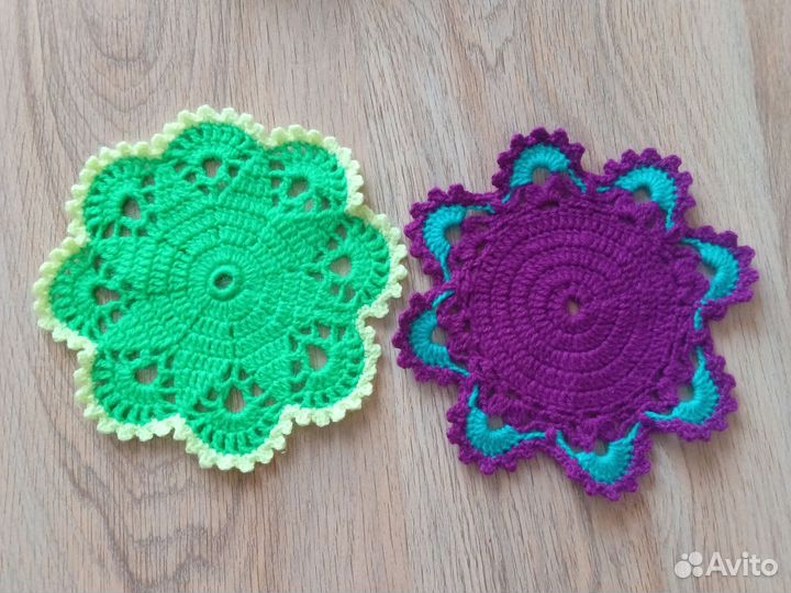 Подставка под кружку, вязаная