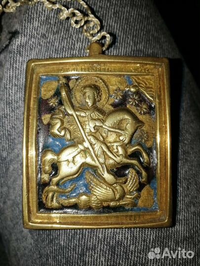 Икона с Георгием Победоносцем (19 в.)