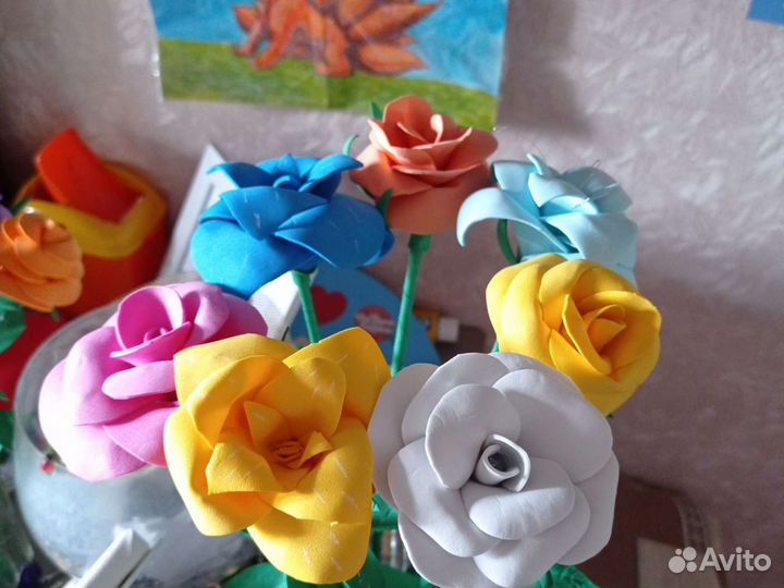 Цветы из изолона