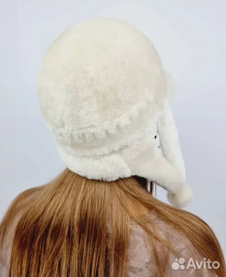 Шапка ушанка из натурального меха