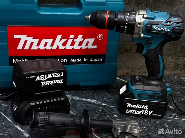 Бесщеточная дрель шуруповерт Makita 13мм