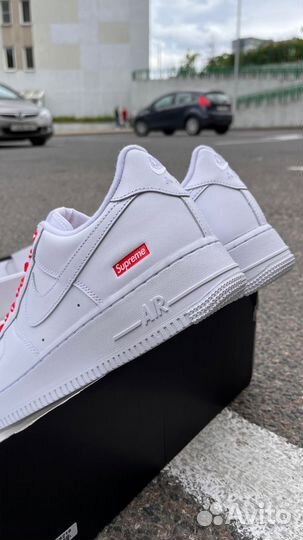 Кроссовки Nike Air Force 1 Supreme Snow White