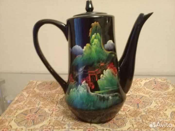 Чайный сервиз Fujian lacquer-war, дерево, эмаль