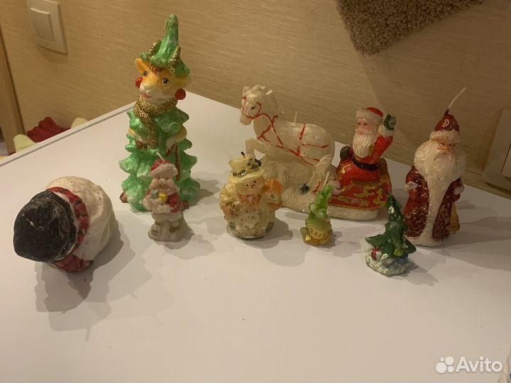 Новогодние свечки (Дед Мороз, елка, снеговик)