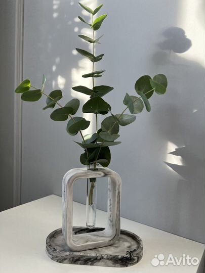 Ваза из гипса, подставка для свечей и украшений