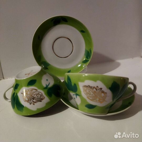 Фарфоровая чайная пара Дулево