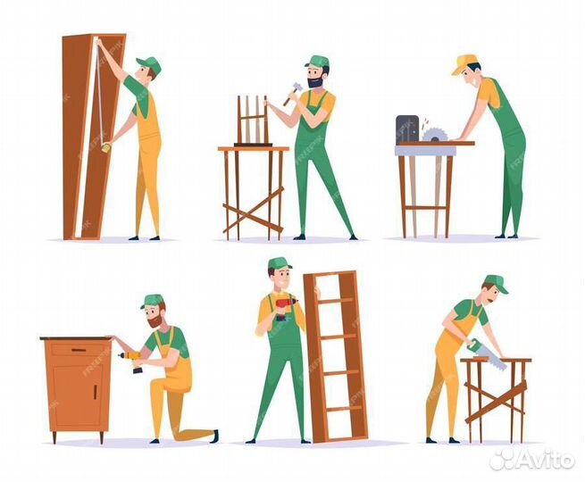 Сборка мебели, разнорабочий, грузчики