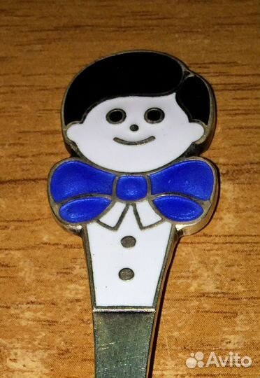 Серебряная детская ложка. Мальчик. 925 проба