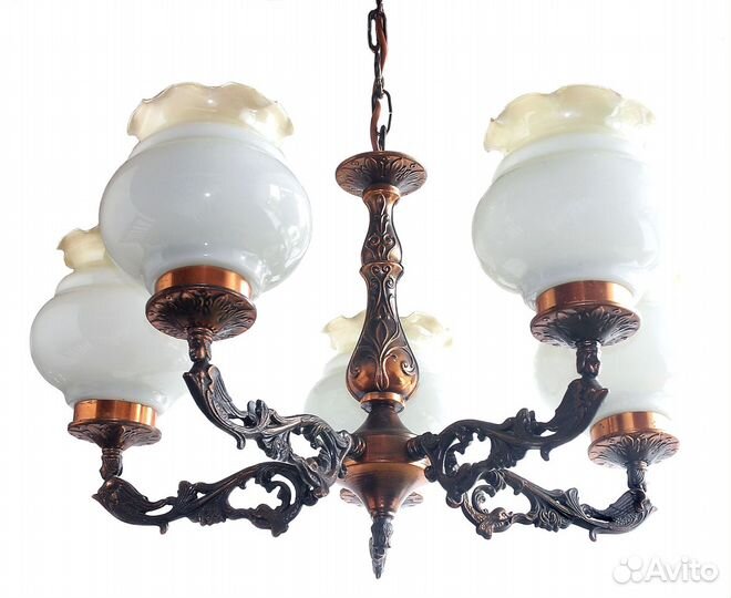 Шикарная винтажная люстра литьё СССР