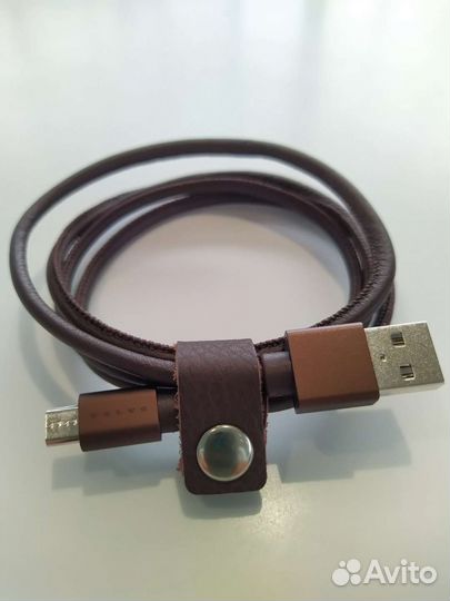Кабель Micro USB коричневый, кожа 32220720