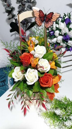 Букет для интерьера из роз