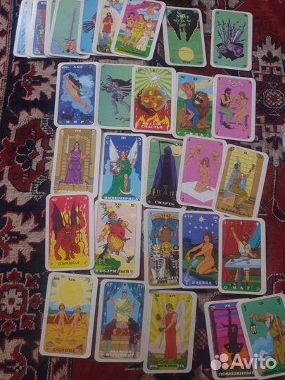 Карты гадальные тарот из СССР, новые с книжкой