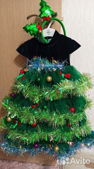 Новогодний костюм для девочки Ёлочка 116-122