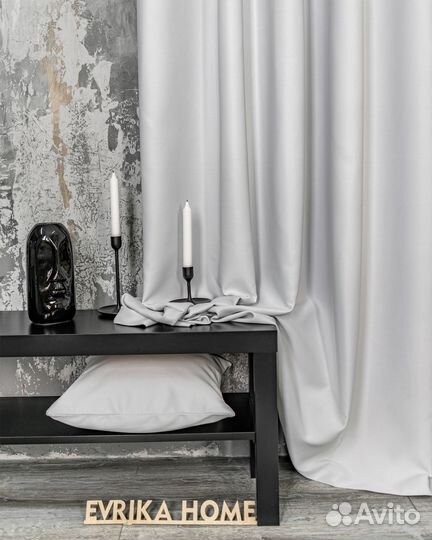 Шторы блэкаут Амадео платиновый новые пошив