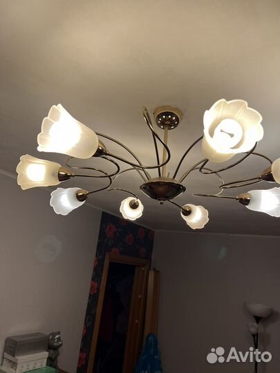 Люстра подвесная потолочная бу