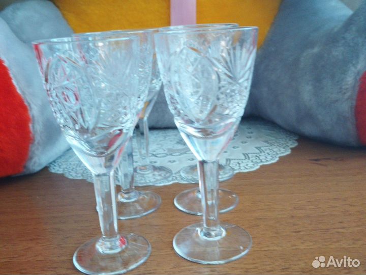 Хрустальные рюмки на ножке СССР