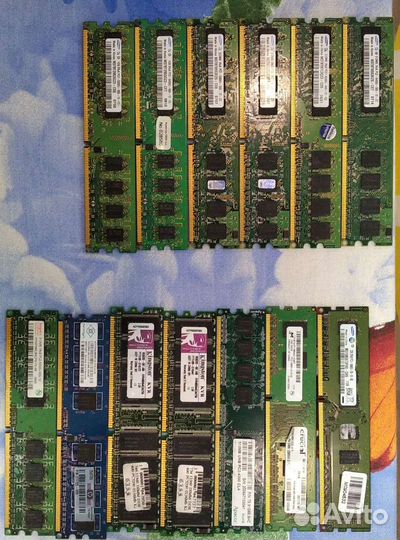 Память DDR 2 DDR 3 от 512 до 2 gb ассортимент