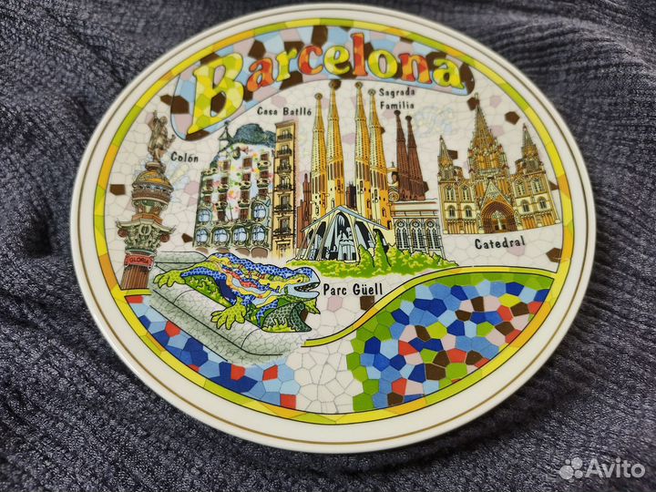 Декоративная тарелка Барселона