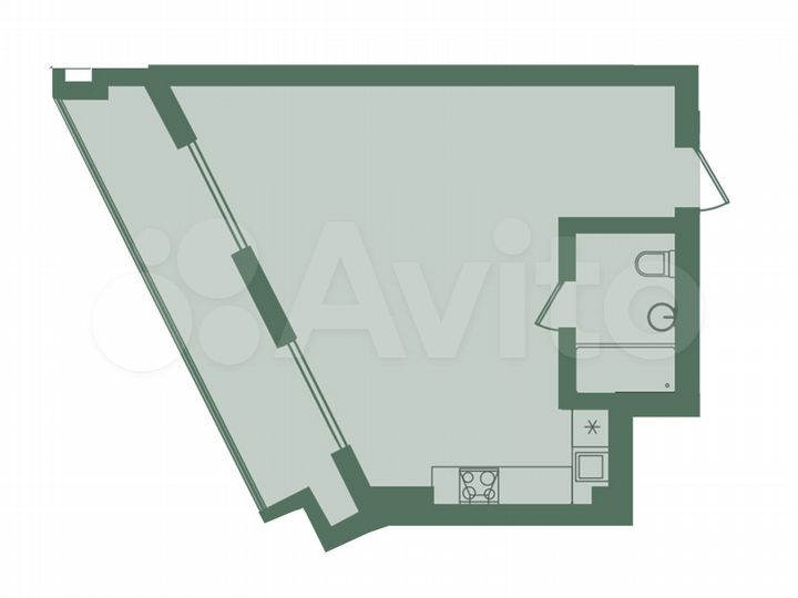 2-к. апартаменты, 36,9 м², 7/8 эт.