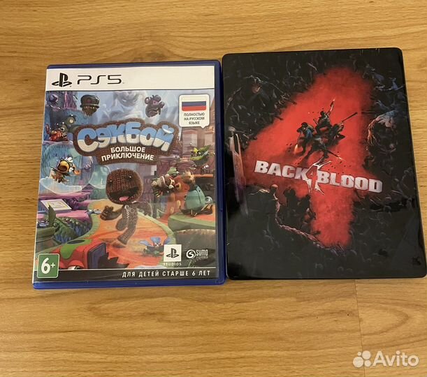 Диск Сэкбой и Back4blood для PS5