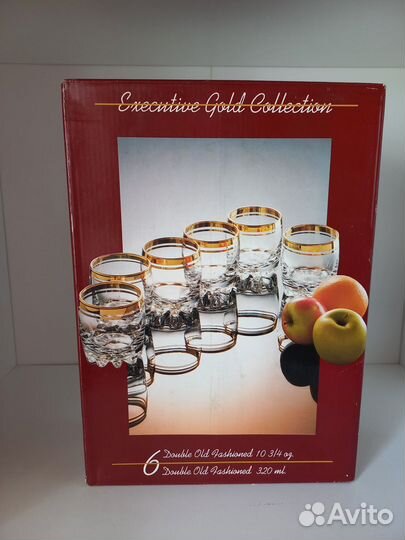 Стаканы для виски Executive gold collection