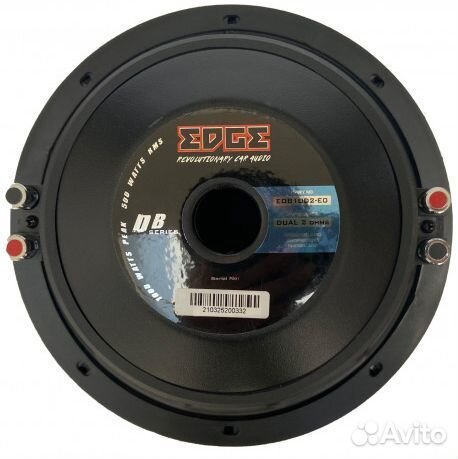 Сабвуфер edge EDB10D2-e0 500W rms 2+2 Ома новый
