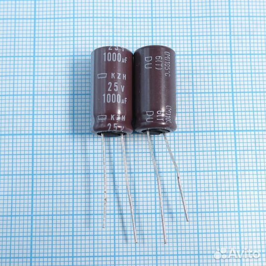 1000uF 25v 25v1000uF 10x20 KZH - Электролитический