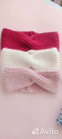 Повязка на голову вязаная