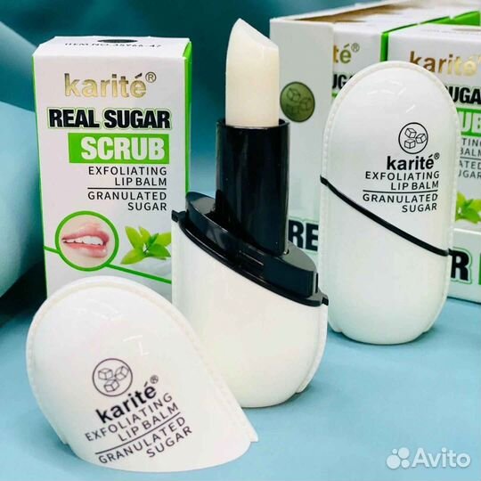 Karite, Бальзам скраб для губ сахарный, 3.5г