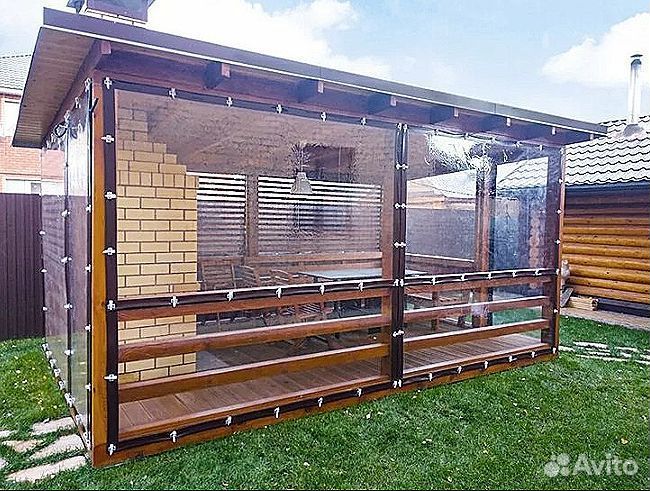 Мягкие окна для террасы, беседки, веранды под ключ