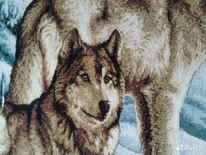 Картина волки размер 68/50 см