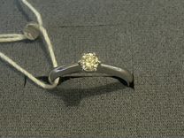 Золотое кольцо с бриллиантом 0.17 карата