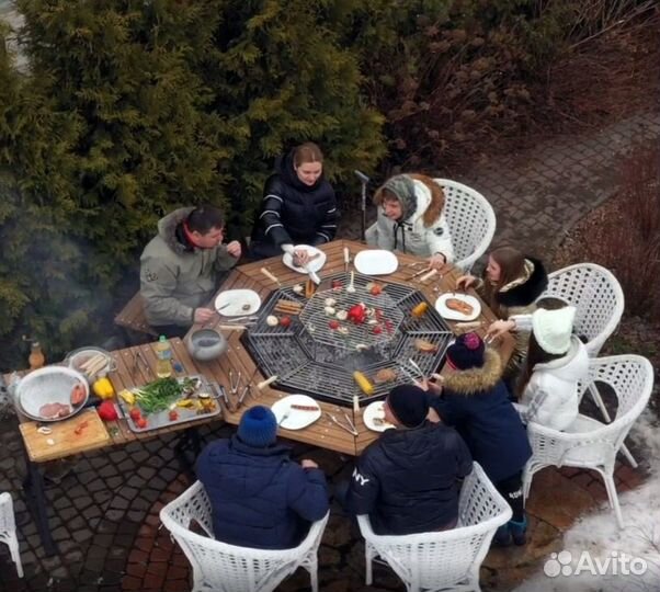 Гриль-стол, барбекю, мангал, костровая чаша