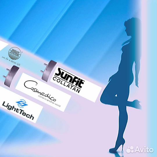 Солярий лампы Rubino, Vertical, MegaLux, Topline