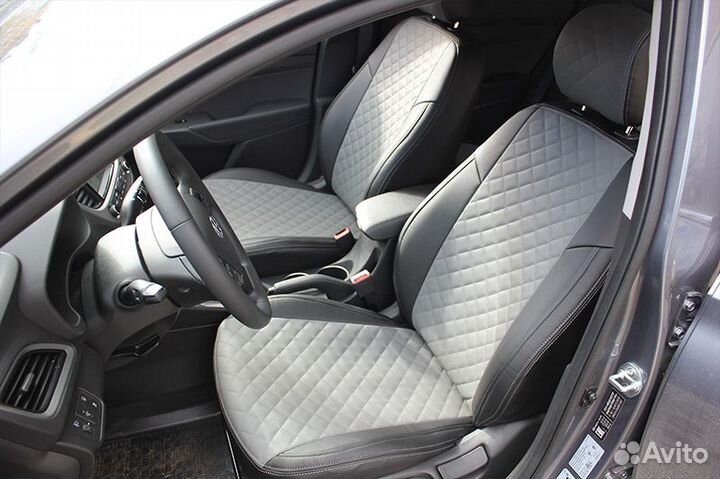 Чехлы Автопилот Хендай Солярис ромб