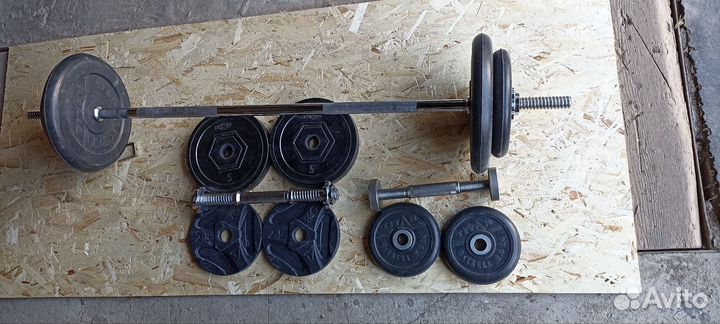 Штанга с блинами бу