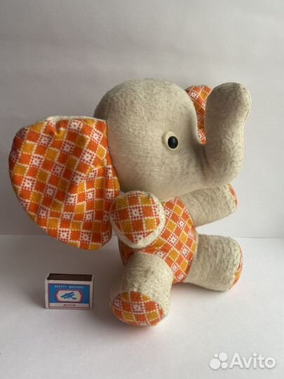 Слоник слоненок мягкая игрушка СССР 60 целый 24 см