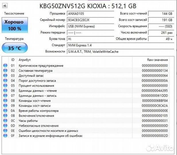 Накопитель m2 nvme 512GB