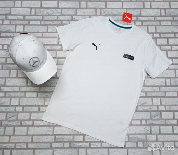 Белая футболка puma Mercedes