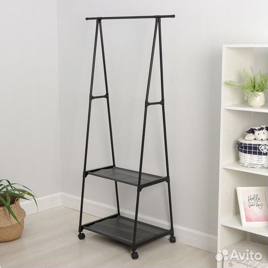 Стойка для одежды с двумя полками Доляна «Лофт»