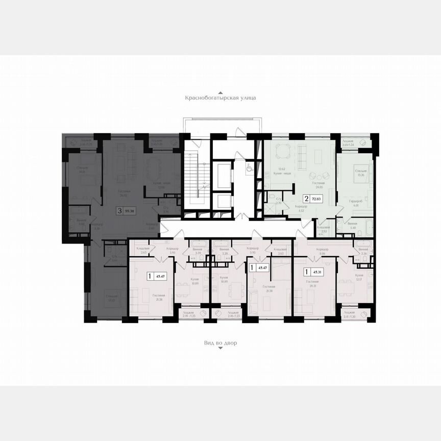 3-к. квартира, 99,5 м², 14/17 эт.