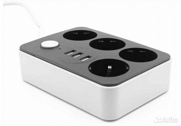 Сетевой фильтр CX-U314 4 розетки 3 USB входа